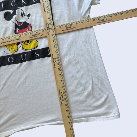 Disney Mickey Mouse Square Graphic Tee White XL Crewneck Unisex Streetwear - Picture 4 of 6